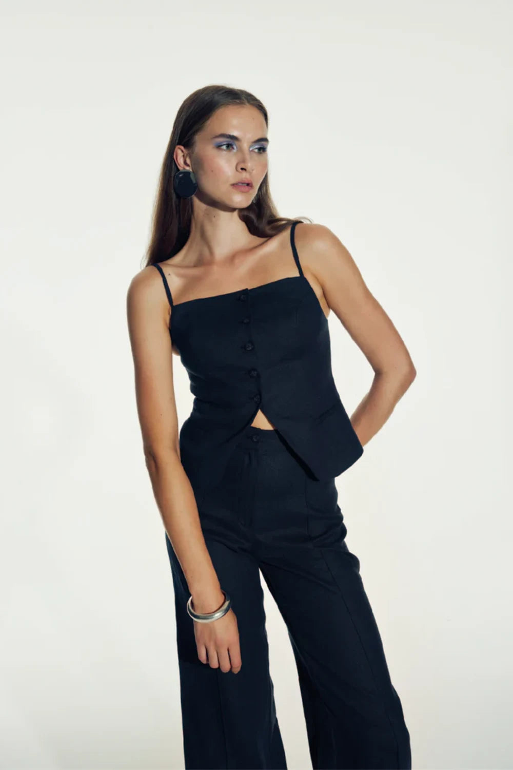 Nazlı Ceren-Marona Keten Top Dark Navy-Top-6-roqelvaxirum.shop