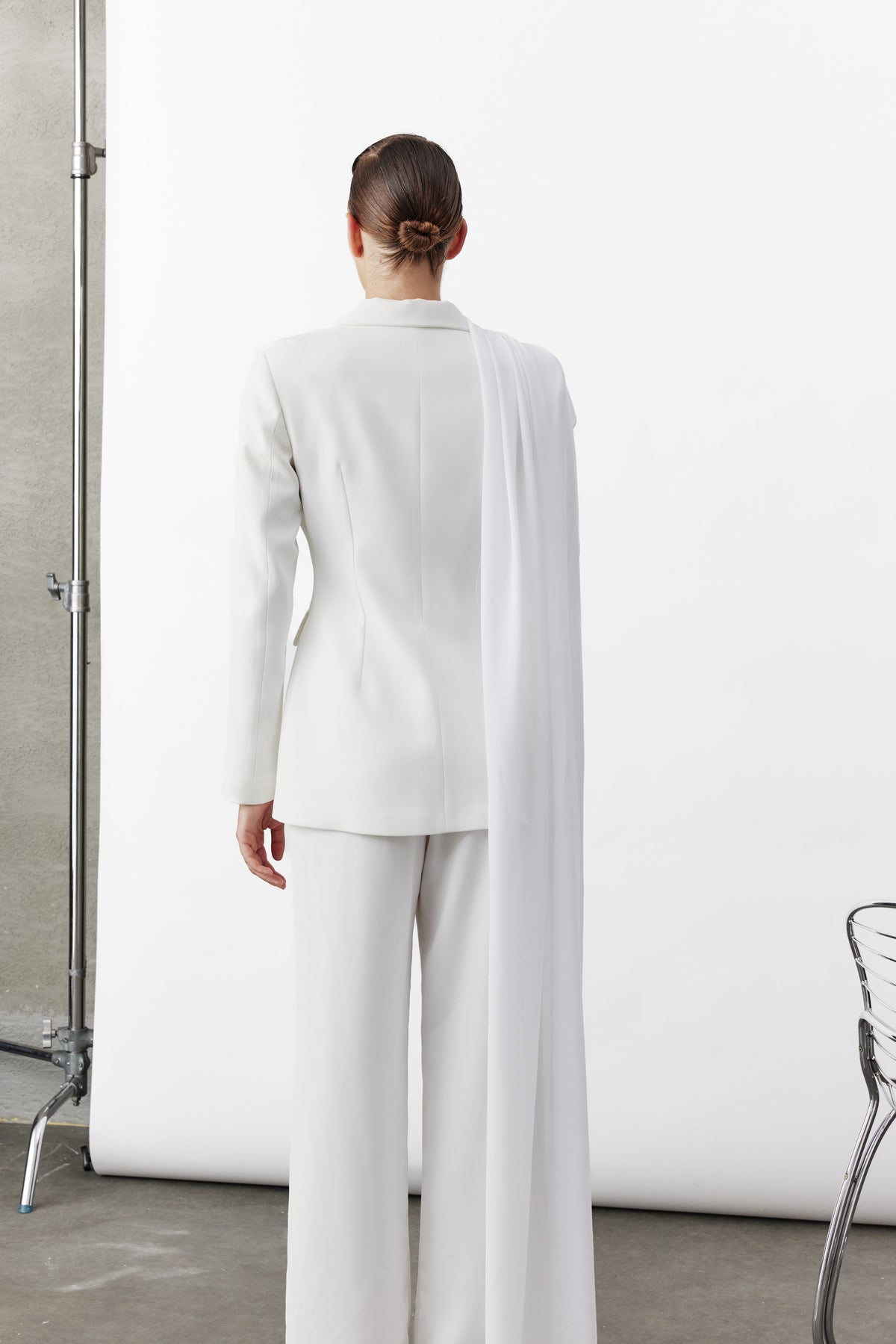 Nazlı Ceren-Marylebone şifon Detaylı Krep Blazer-Ceket-3-roqelvaxirum.shop