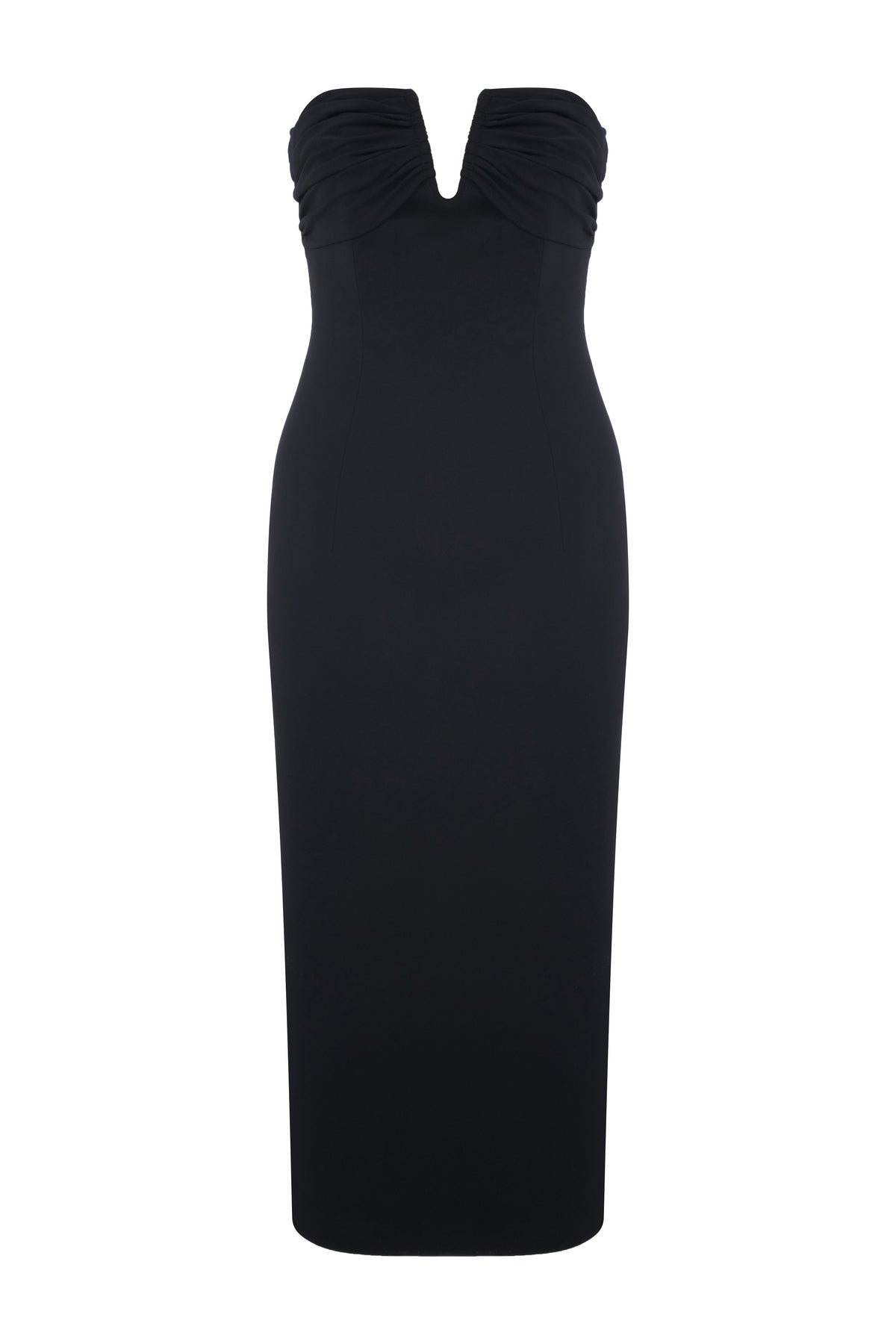 Nazlı Ceren-Miora Midi Krep Elbise Siyah-Elbise-8-roqelvaxirum.shop