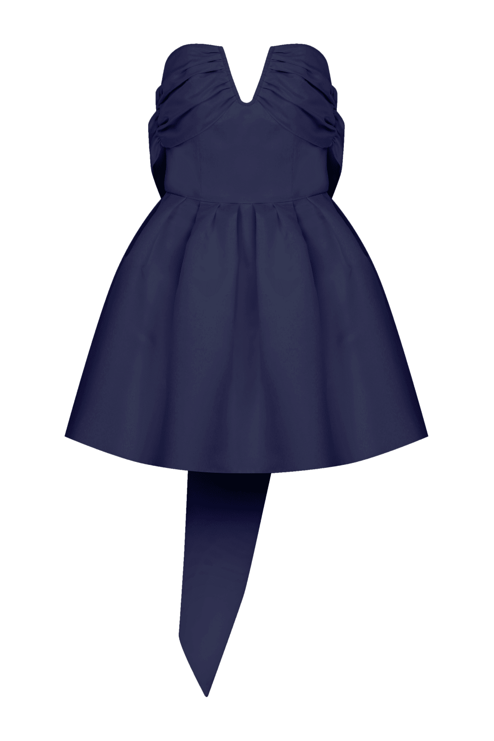 Nazlı Ceren-Miro Straplez Mini Elbise Midnight Blue-Elbise-1-roqelvaxirum.shop