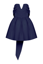 Nazlı Ceren-Miro Straplez Mini Elbise Midnight Blue-Elbise-1-roqelvaxirum.shop