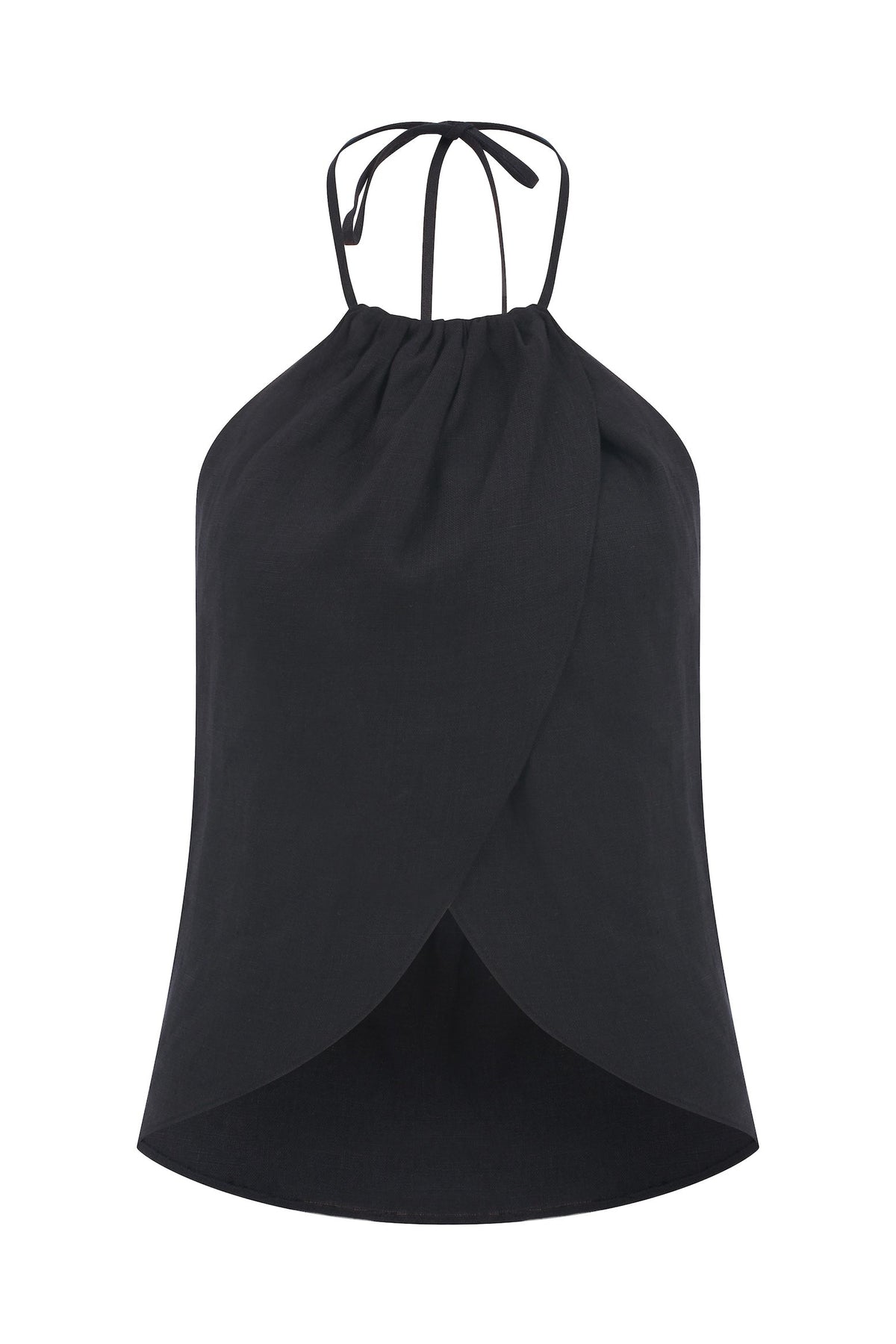 Nazlı Ceren-Mui Keten Top Siyah-Blouse-5-roqelvaxirum.shop