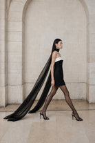 Noée Şifon Fular - Siyah - 2