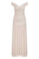 Nazlı Ceren-Purley Jarse Elbise Cuban Sand-Elbise-6-roqelvaxirum.shop