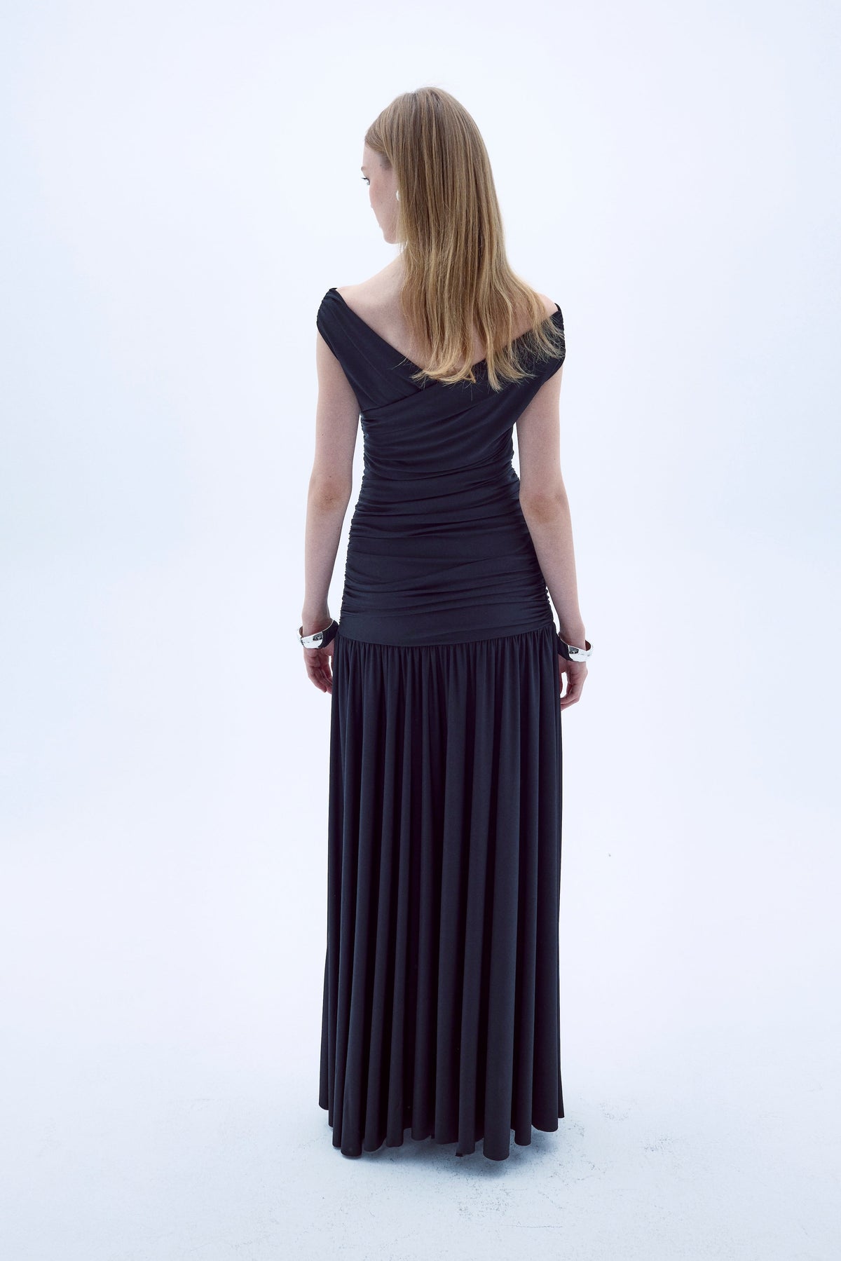 Nazlı Ceren-Purley Jarse Elbise Siyah-Elbise-5-roqelvaxirum.shop