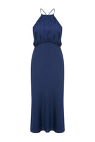 Nazlı Ceren-Reese Saten Elbise Gece Mavisi-Elbise-4-roqelvaxirum.shop
