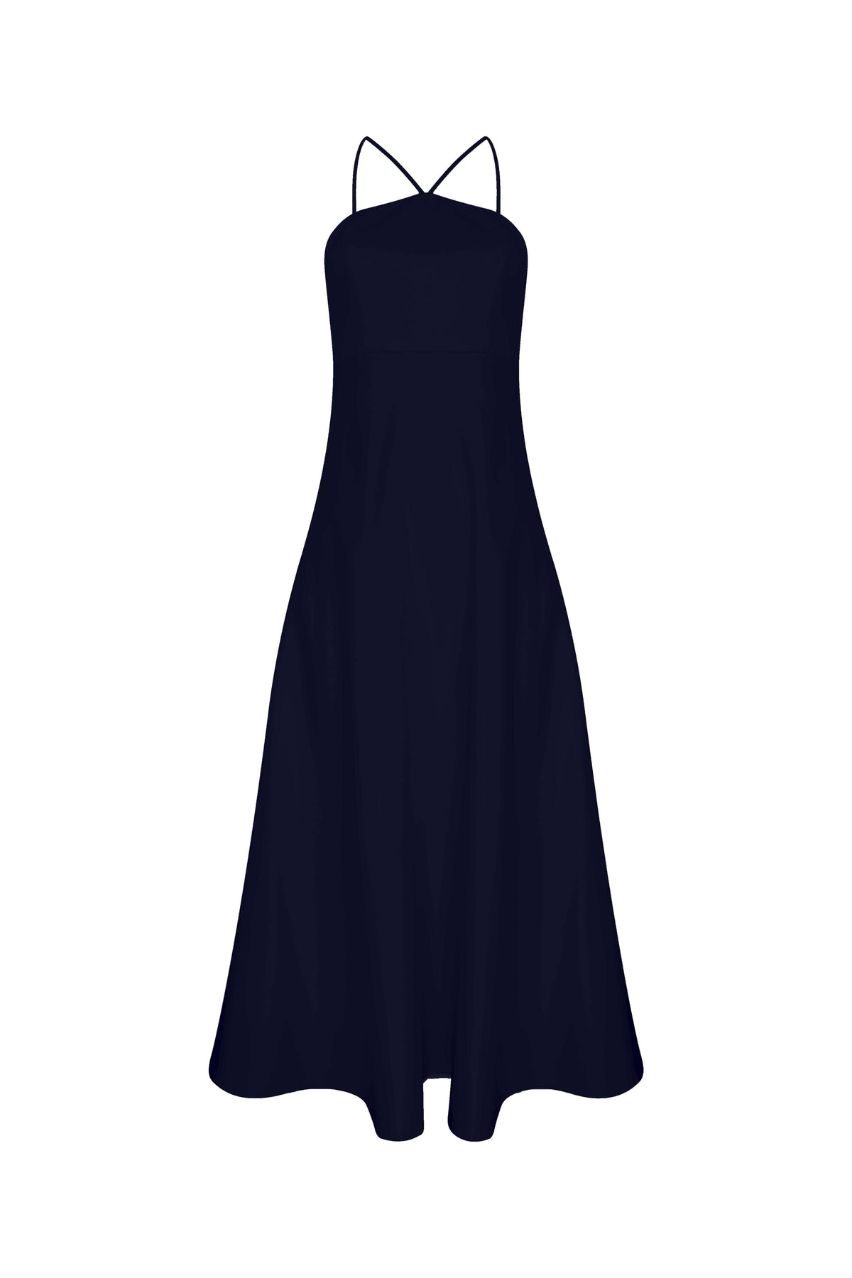 Nazlı Ceren-Riley Midi Elbise Midnight Blue-Elbise-1-roqelvaxirum.shop