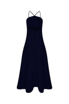Nazlı Ceren-Riley Midi Elbise Midnight Blue-Elbise-2-roqelvaxirum.shop