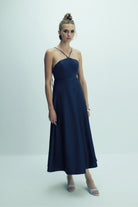 Nazlı Ceren-Riley Midi Elbise Midnight Blue-Elbise-6-roqelvaxirum.shop