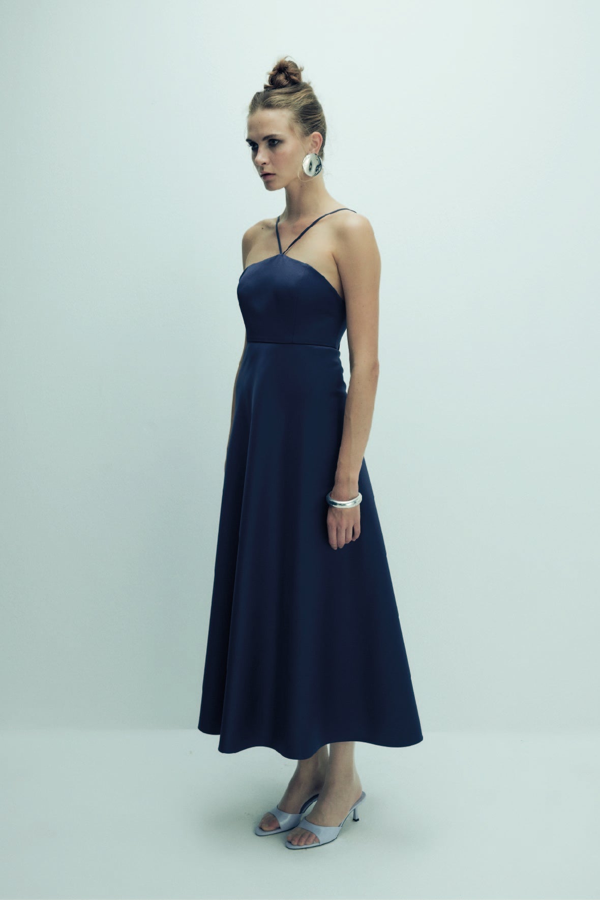 Nazlı Ceren-Riley Midi Elbise Midnight Blue-Elbise-8-roqelvaxirum.shop