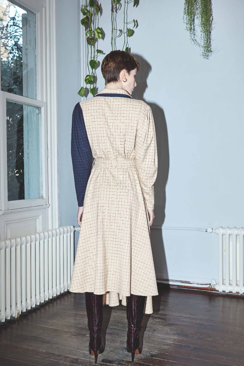 Nazlı Ceren-Sava Asymmetric Hem Midi Dress-Elbise-4-roqelvaxirum.shop