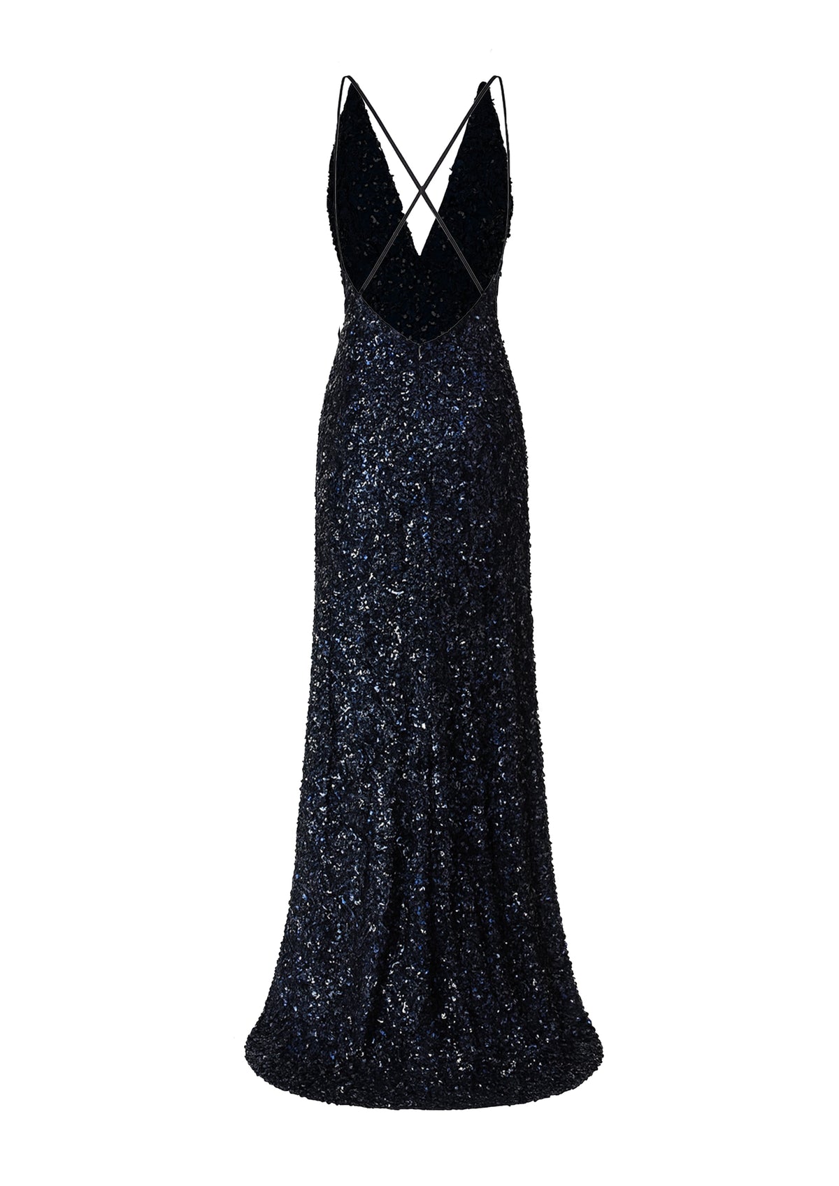 Nazlı Ceren-Selene Payetli Elbise Lacivert-Elbise-7-roqelvaxirum.shop