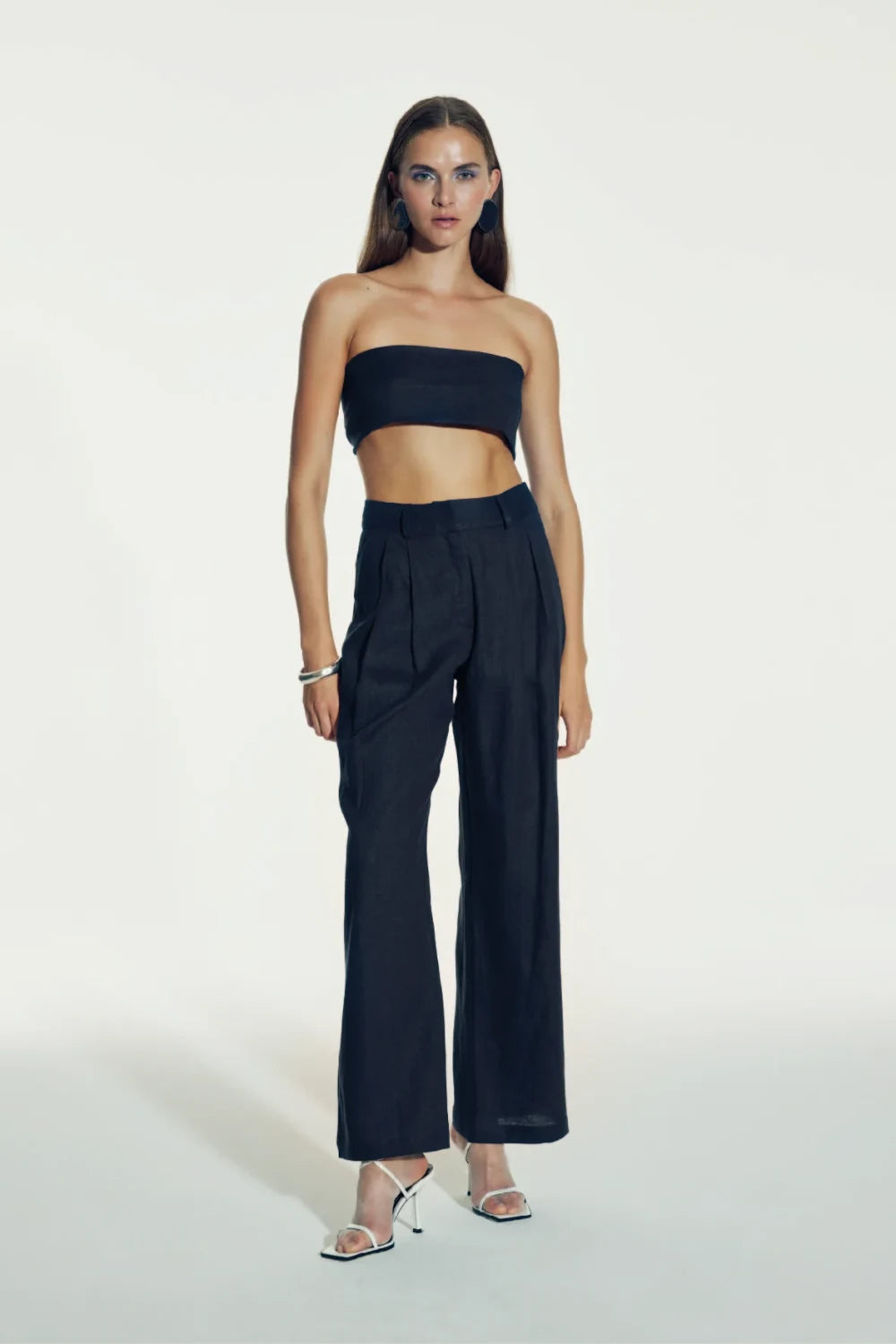 Nazlı Ceren-Tina Keten Pantolon Dark Navy-Pantolon-3-roqelvaxirum.shop