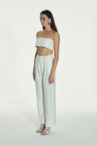 Nazlı Ceren-Tina Keten Pantolon White Sand-Pantolon-6-roqelvaxirum.shop