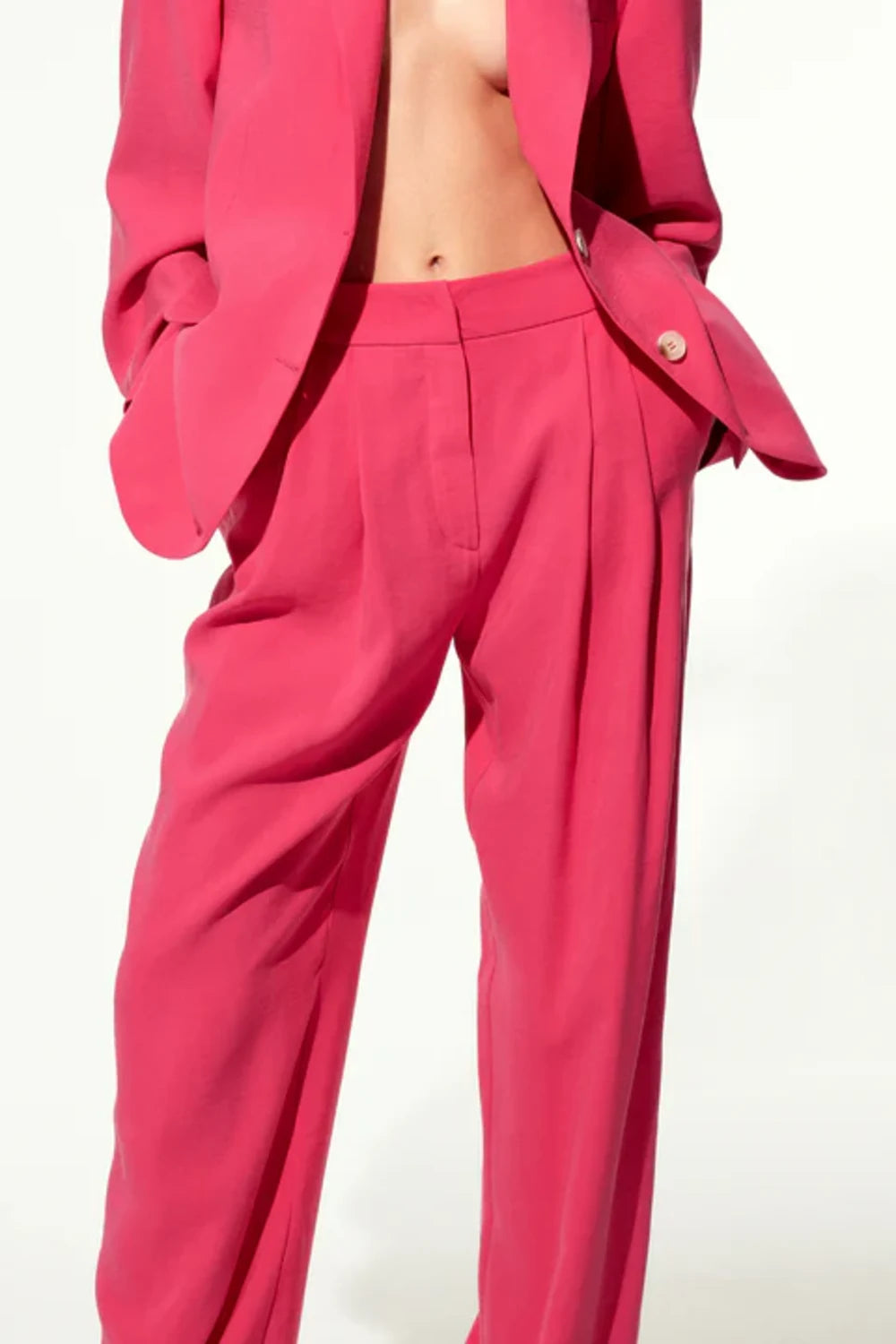 Nazlı Ceren-Tina Wide Leg Pantolon Bubble Gum Pink-Kumaş Pantolon-5-roqelvaxirum.shop