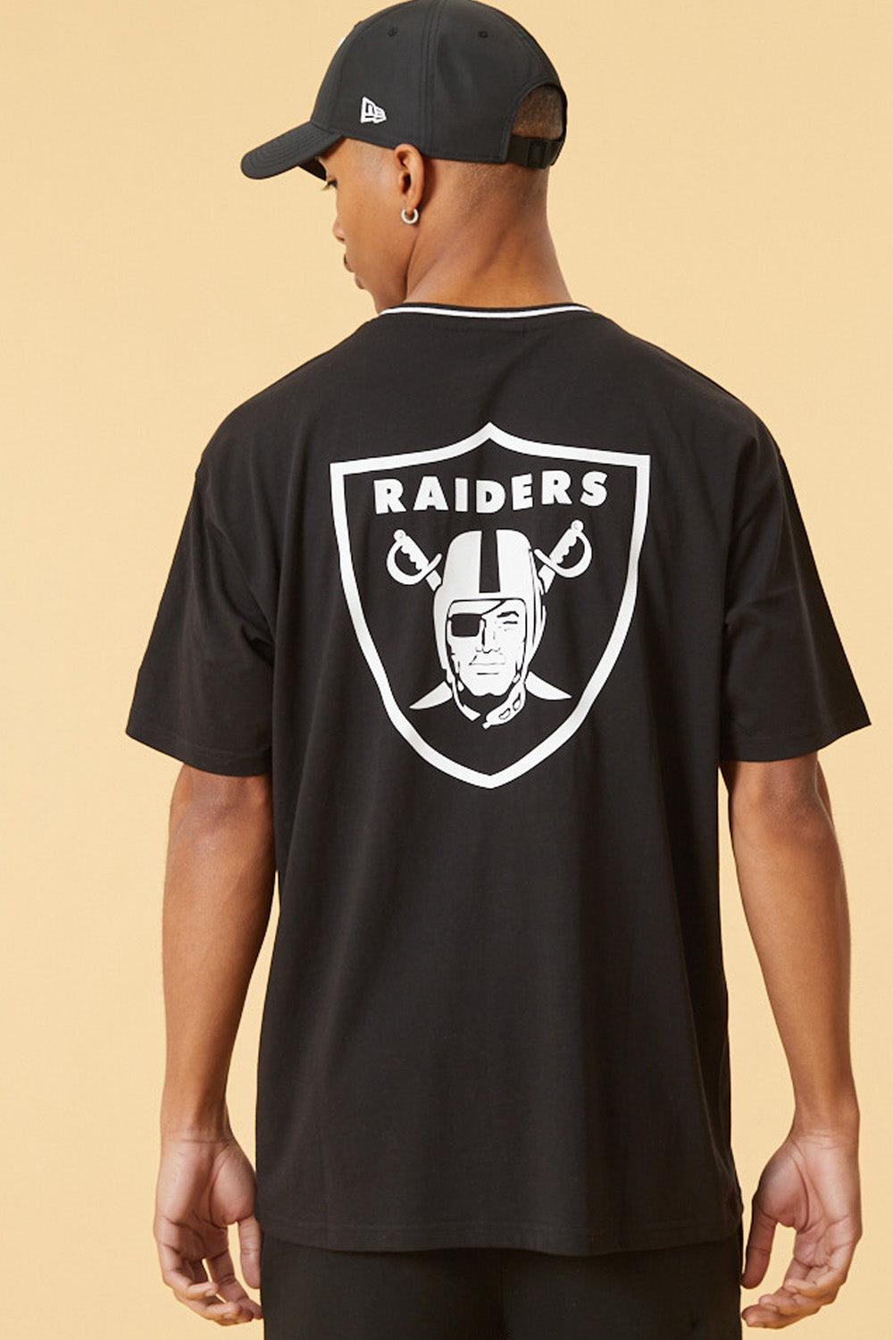 New Era-Distressed Graphic Oversized Tee Las Vegas Raiders-T-Shirts-2-roqelvaxirum.shop