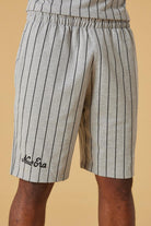 New Era-Pinstripe Short HGRBLK-Şort-3-roqelvaxirum.shop