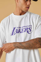 New Era-Washed Pack Wordmark Oversized Tee LA Lakers-T-Shirts-4-roqelvaxirum.shop