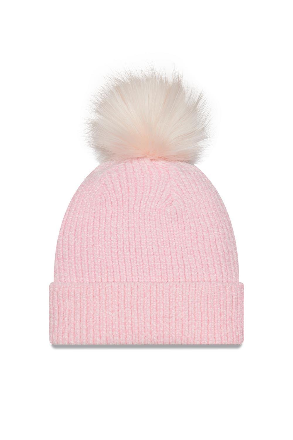 New Era-Women's Chenille Bobble Beanie Pink-Bere-2-roqelvaxirum.shop