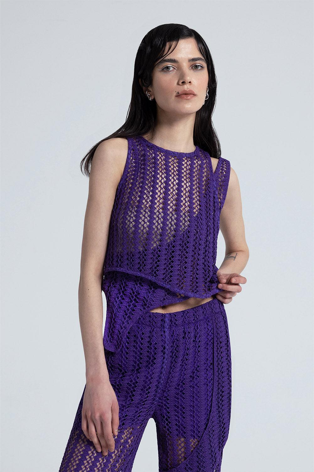 Nil Ergüven-Nil Ergüven Lanthe File Bluz-Top-2-roqelvaxirum.shop