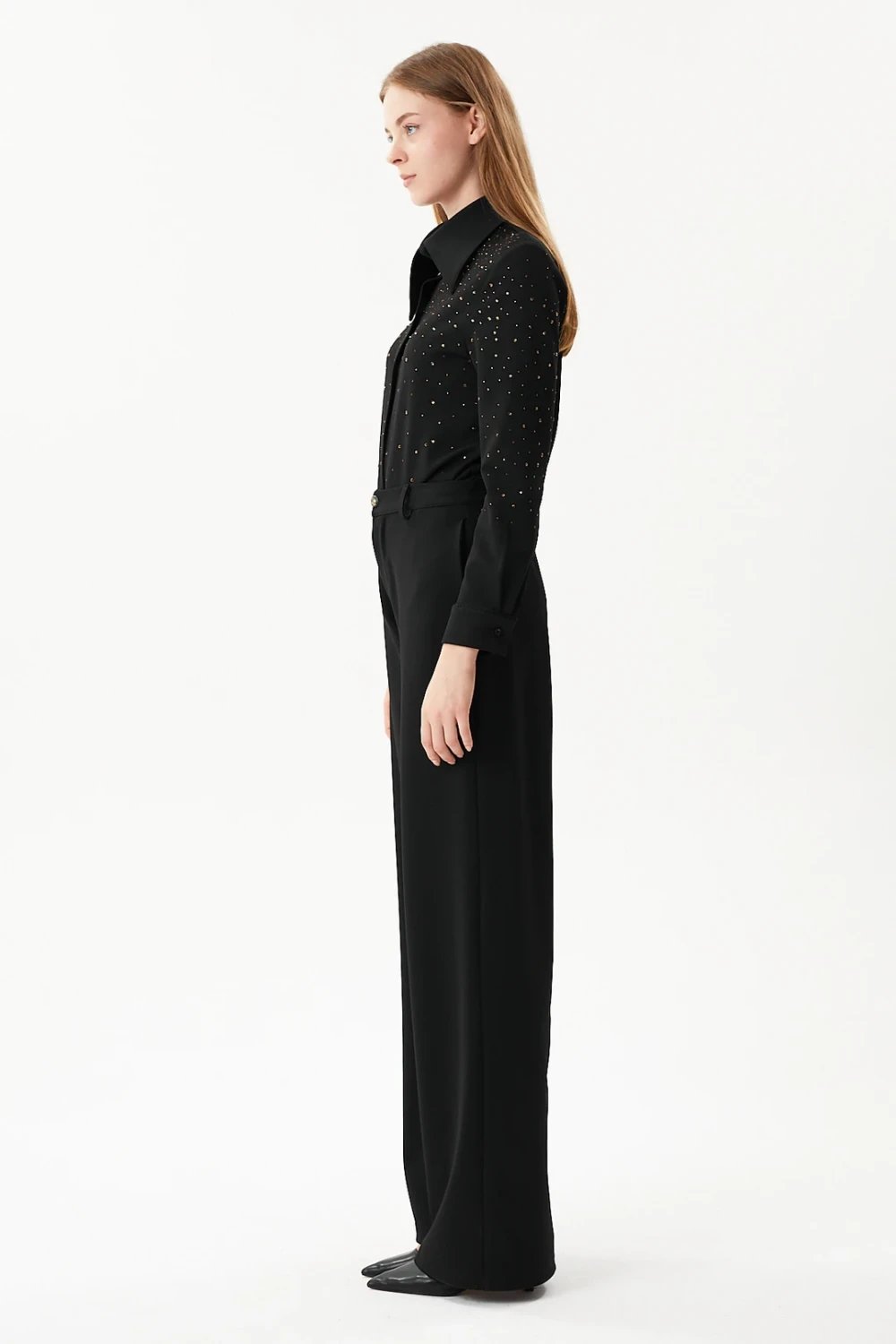 Nilgün Mirza-Boru Paça Cepli Lycralı Kumaş Pantalon-Pantolon-3-roqelvaxirum.shop