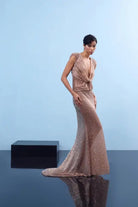 Nilgün Mirza-Payetli̇ Drapeli̇ Gece Elbisesi-Elbise-1-roqelvaxirum.shop