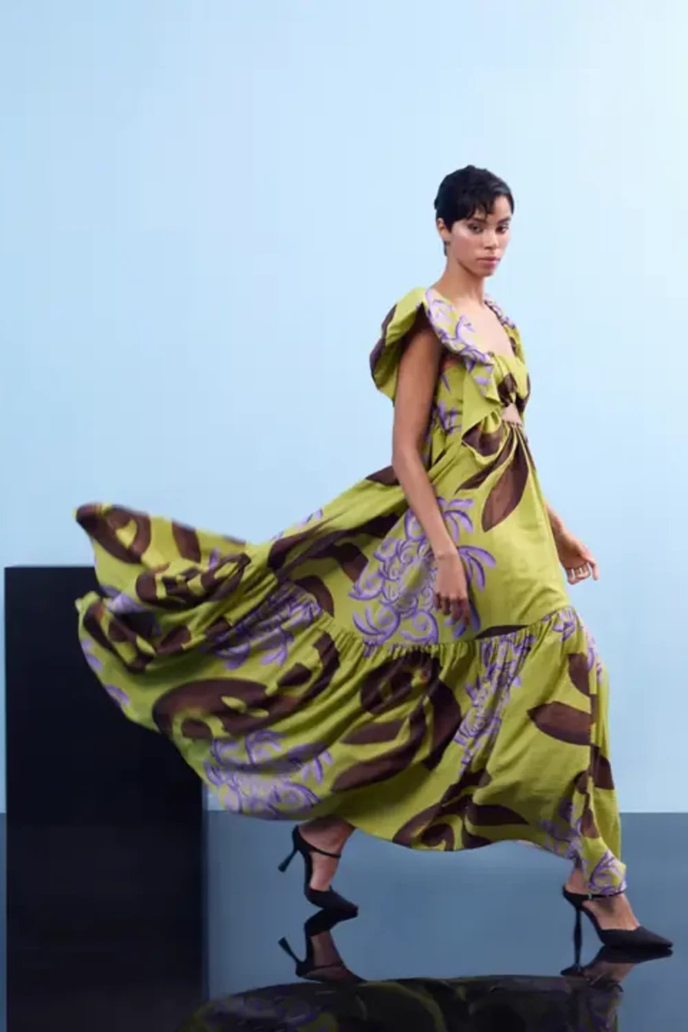 Nilgün Mirza-Tropi̇cal Desenli̇ Elbi̇se-Elbise-1-roqelvaxirum.shop