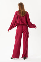 Nilgün Mirza-Vücuda Nefes Aldıran Modal Kumaş Önden Fermuarlı Eşofman Üstü-Sweatshirts & Hoodies-6-roqelvaxirum.shop