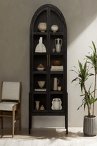 Nobelux home-Grandeur Glass Matte Black Vitrin-Dolap-1-roqelvaxirum.shop