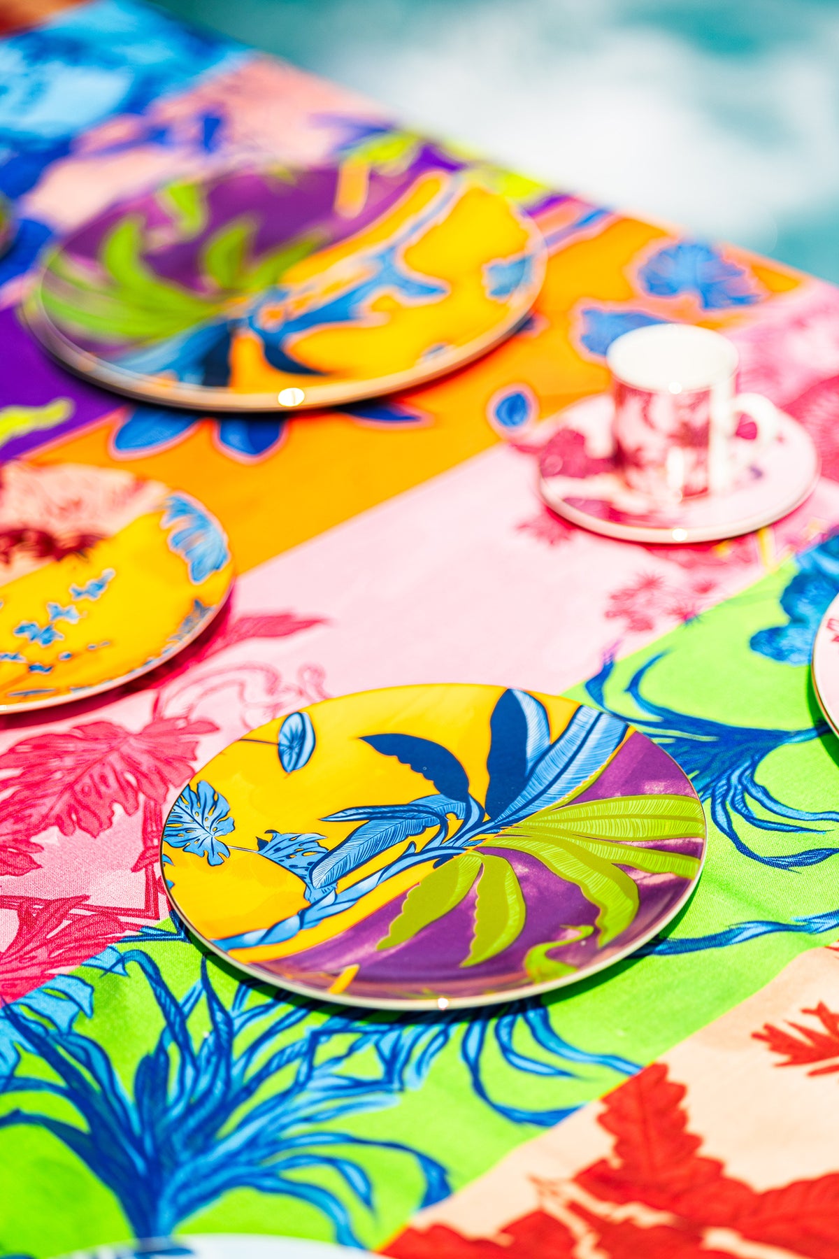 Signature Pink &Amp; Yellow Pasta Tabak (2'Li Set)