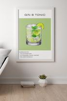 Nord Design-Kokteyl Serisi Çerçeveli Tablo - Gin & Tonic-Tablo-1-roqelvaxirum.shop