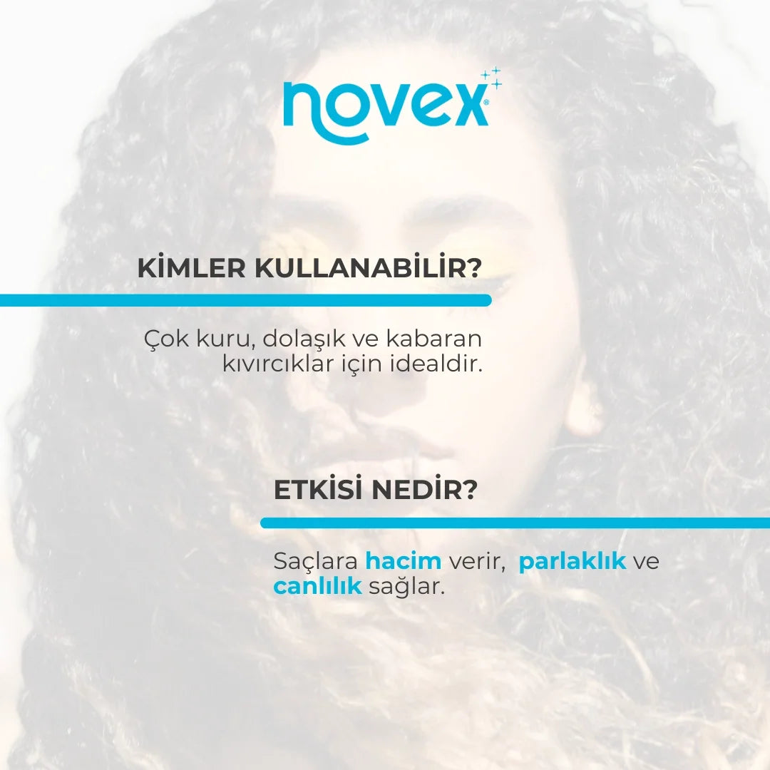 NOVEX MY CURLS MOVIE STAR - Ekstra Parlaklık Veren Durulanmayan Saç Kremi 500g