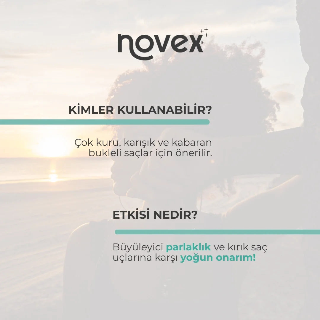 NOVEX MYSTIC BLACK Hasar Görmüş Saçlar için Durulanmayan Saç Bakım Kremi 500ml