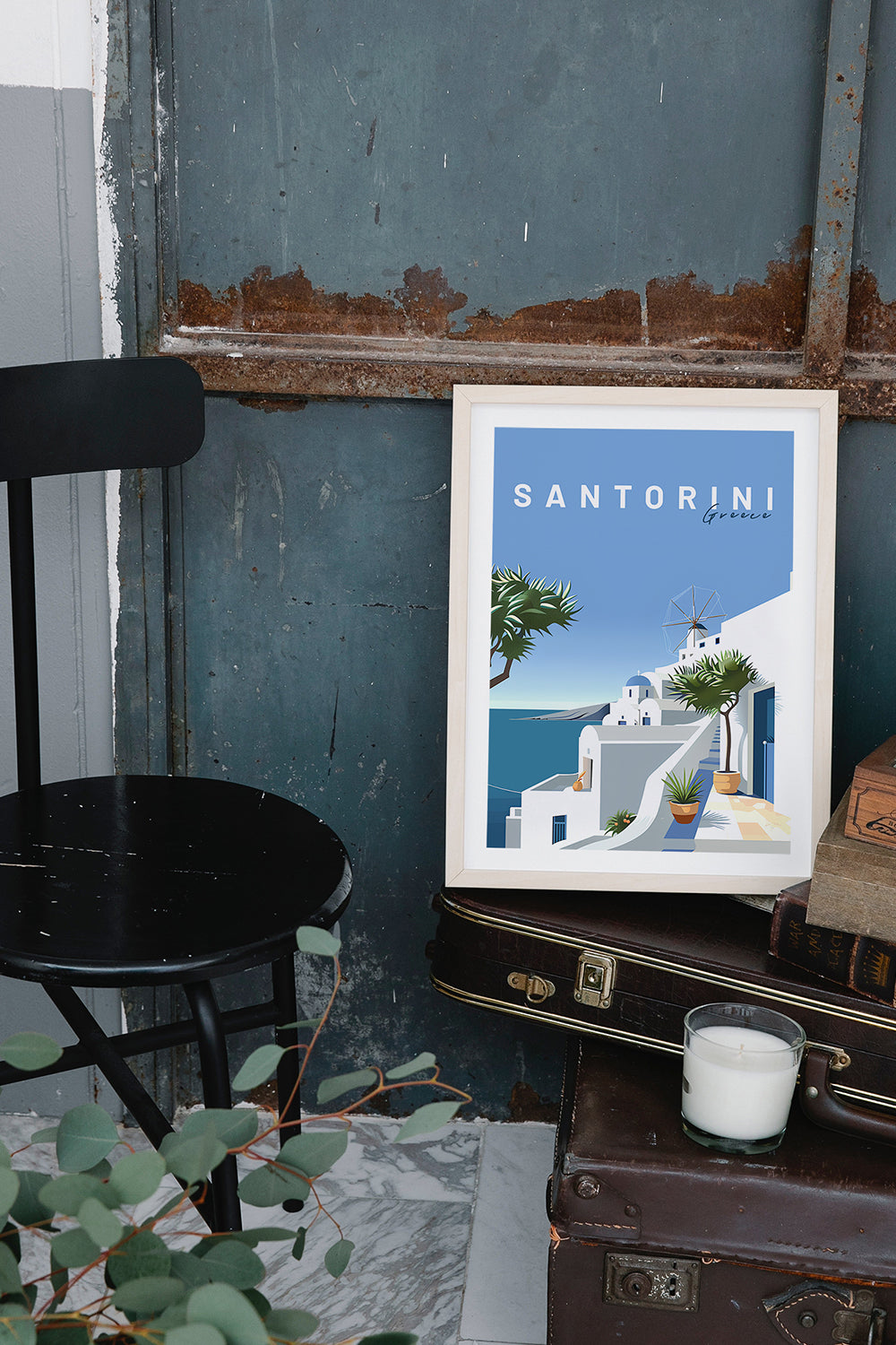 ODA.products-Santorini İllüstrasyon Şehir Tablo-Tablo-4-roqelvaxirum.shop