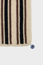 OHM Handmade-Bej Kahverengi Siyah Stripes El İşi Dantel Örtü-Dantel Örtüler-2-roqelvaxirum.shop