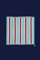 OHM Handmade-Beyaz Mavi Kırmızı Multi Stripes El İşi Dantel Örtü-Dantel Örtüler-1-roqelvaxirum.shop