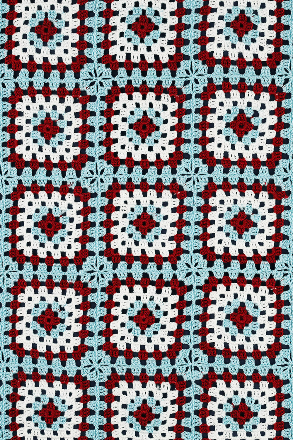 OHM Handmade-Mavi Kırmızı Beyaz Granny El İşi Dantel Örtü-Dantel Örtüler-3-roqelvaxirum.shop
