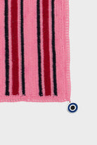 OHM Handmade-Pembe Siyah Kırmızı Stripes El İşi Dantel Örtü-Dantel Örtüler-2-roqelvaxirum.shop