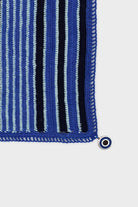 OHM Handmade-Saks Mavi Lacivert Multi Stripes El İşi Dantel Örtü-Dantel Örtüler-2-roqelvaxirum.shop
