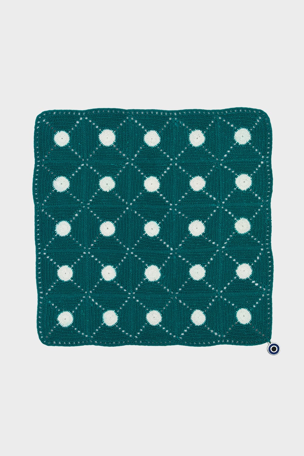 OHM Handmade-Yeşil Beyaz Tiny Dots El İşi Dantel Örtü-Dantel Örtüler-1-roqelvaxirum.shop