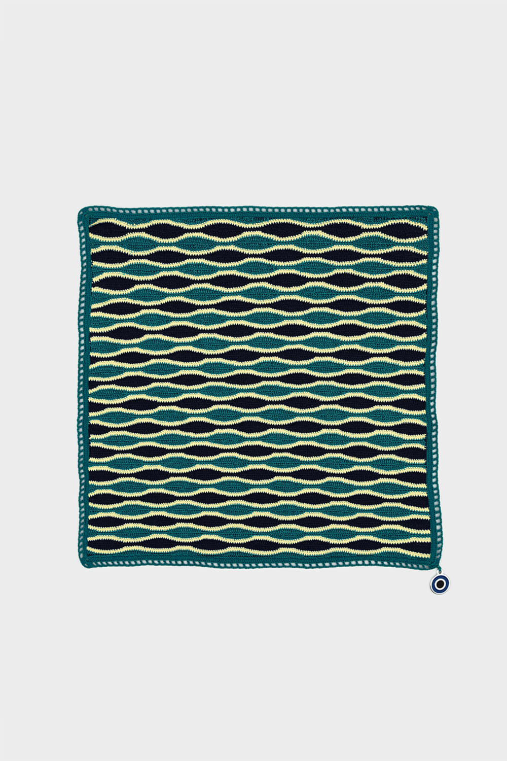 OHM Handmade-Yeşil Sarı Siyah Waves El İşi Dantel Örtü-Dantel Örtüler-1-roqelvaxirum.shop