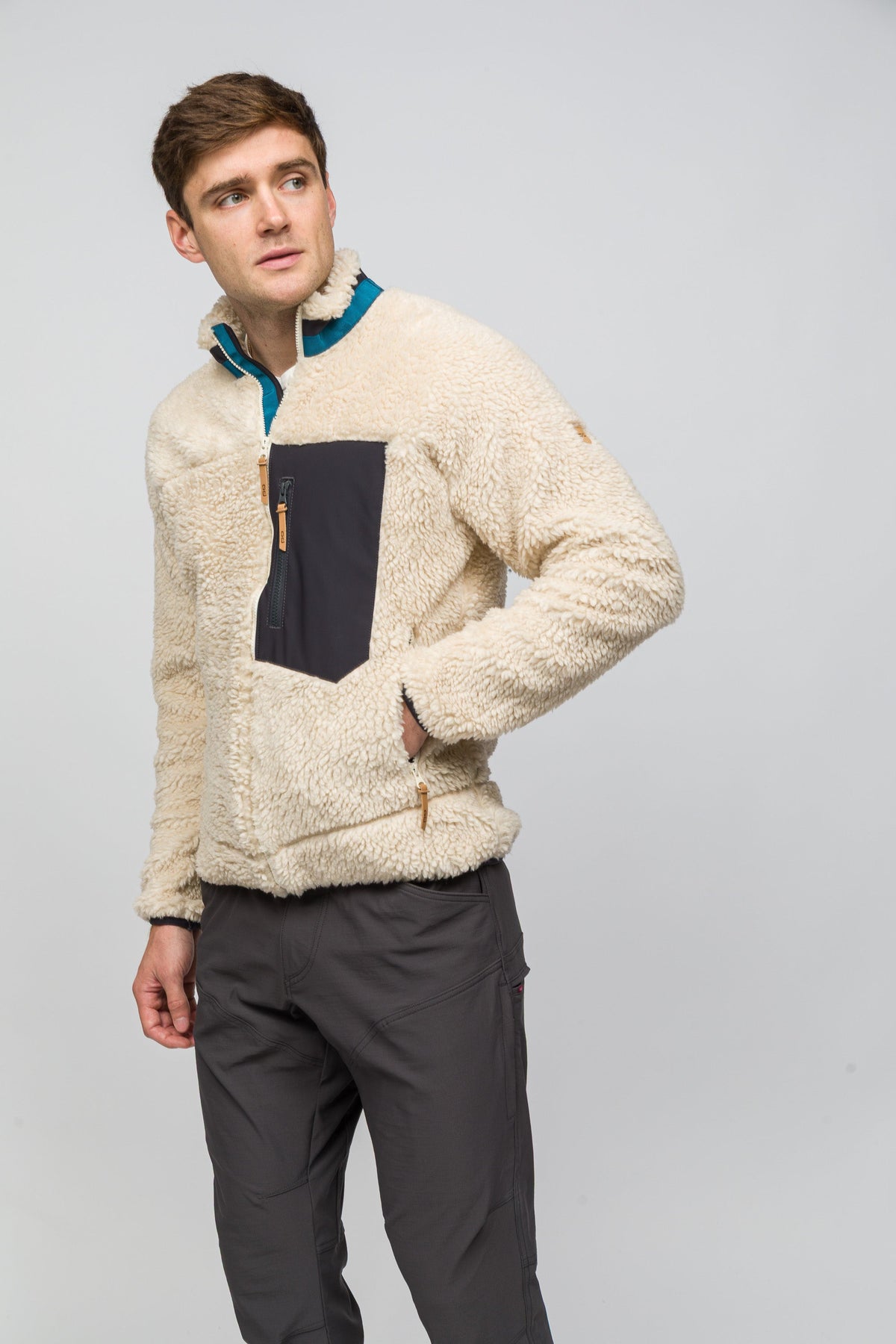 Sherpa Yün Ceket Lambswool - Krem Rengi