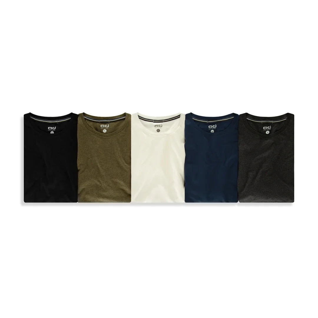 Soft Tees Basic T-Shirt %100 Pamuk Haki Melanj