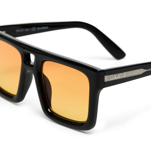 Okkia-Okkia Club Vulcano Sarı Lens Polarize Güneş Gözlüğü Siyah-Güneş Gözlüğü-3-roqelvaxirum.shop