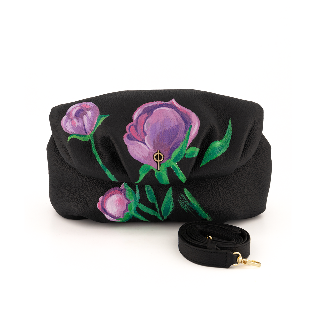 Otrera-Floral Fantasy Leda Black-Omuz Çantası-1-roqelvaxirum.shop