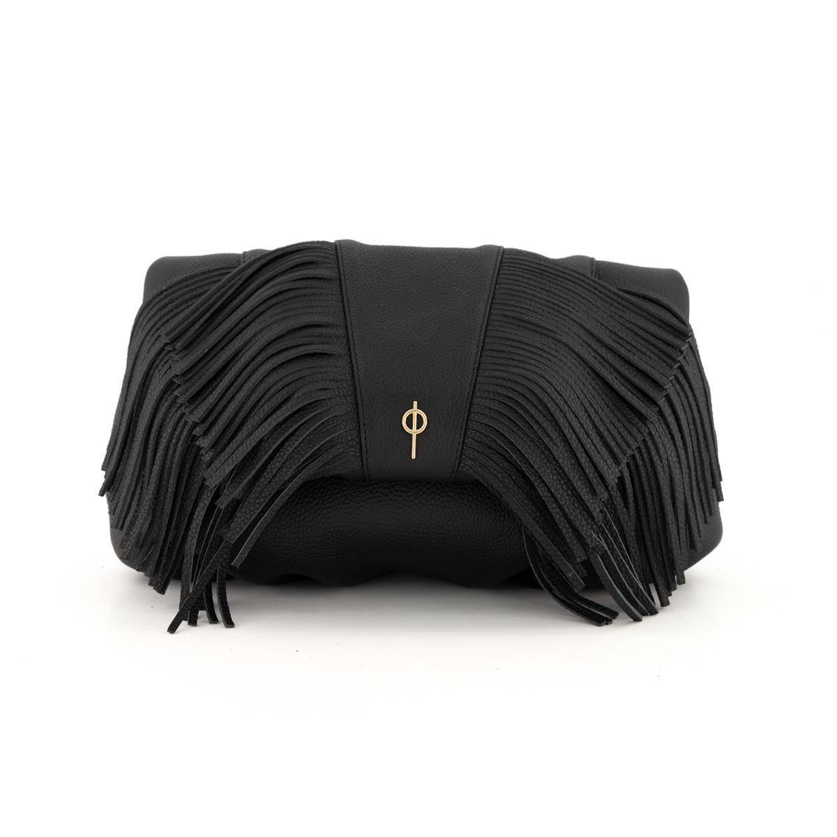 Otrera-Fringe Leda Black-Clutch-1-roqelvaxirum.shop