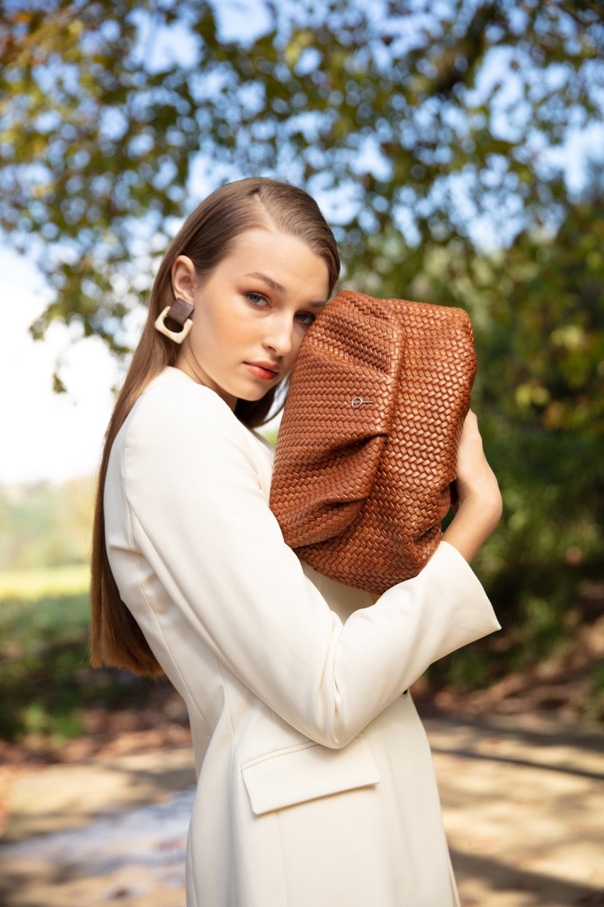Otrera-Leda Braid Brown-Clutch-5-roqelvaxirum.shop