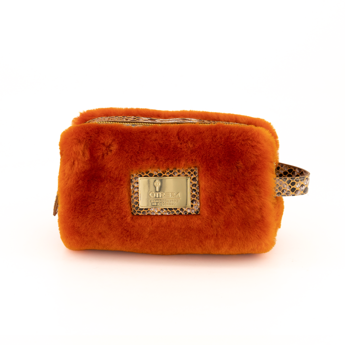 Otrera-Lula Pouch Fur - Burnt Orange-El Çantası-1-roqelvaxirum.shop