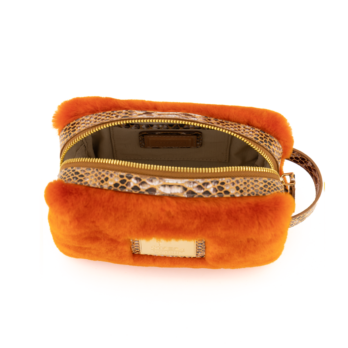 Otrera-Lula Pouch Fur - Burnt Orange-El Çantası-4-roqelvaxirum.shop