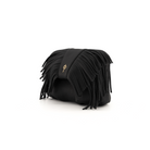 Otrera-Mini Fringe Leda Black-Omuz Çantası-2-roqelvaxirum.shop